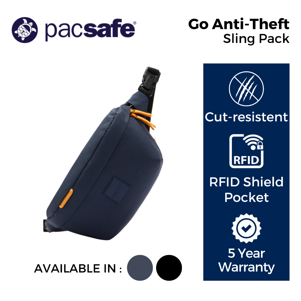 Pacsafe Go Anti Theft Sling Pack Shopee Singapore 