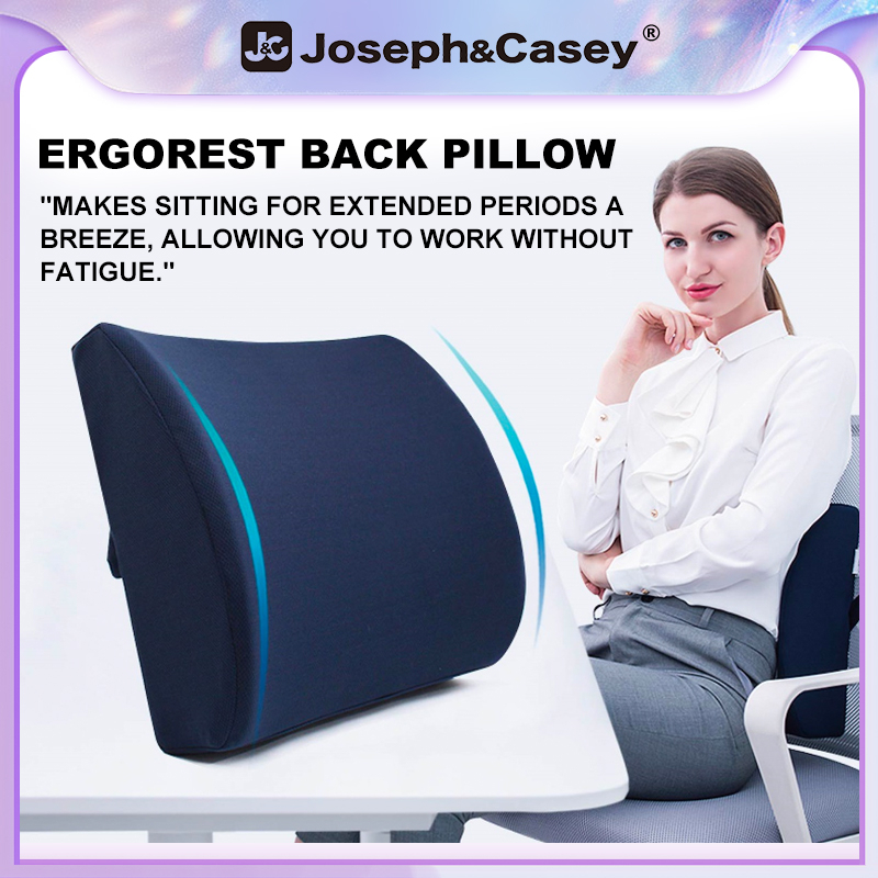 Joseph Casey Memory Foam Lumbar Support Back Pillow with 3D Cover Balanced Firmness Designed for Lower Back Pain Shopee Singapore