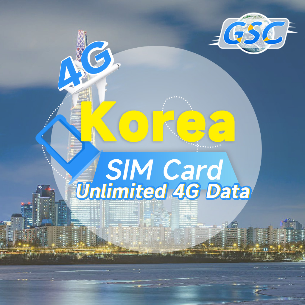 Korea sim card 4G High Speed + unlimited data Prepaid Support eSIM sim ...