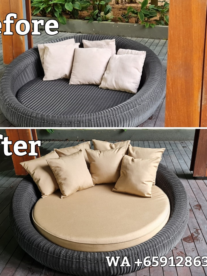 Custom Made Outdoor Furniture Water Resistant Fabric Sofa Cover Cushions 5yrs warranty Shopee Singapore