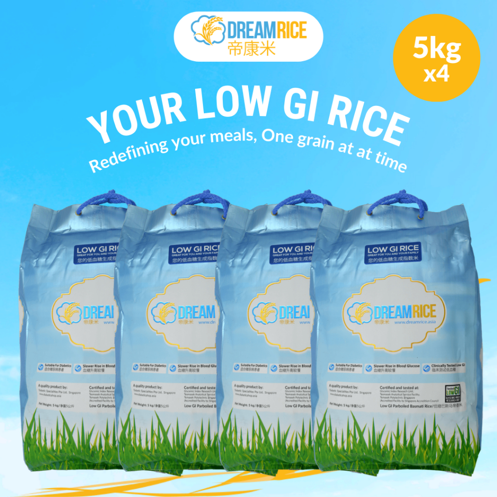 DreamRice Low GI Rice 5kg (Bundle of 4) | Shopee Singapore