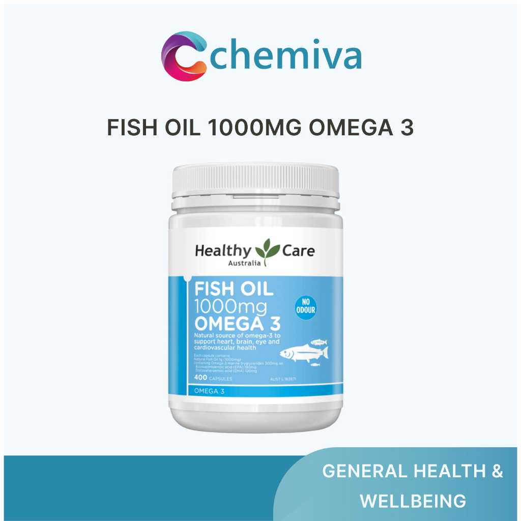 [Fast Shipping] Healthy Care Fish Oil 1000mg Omega-3, 400 capsules (For ...