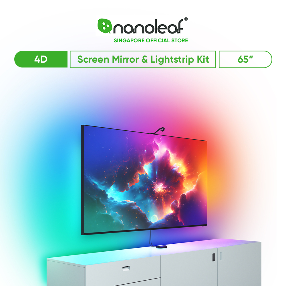 Nanoleaf 4D V2 Screen Mirror Camera + Lightstrip Kit (TVs Up to 65 ...