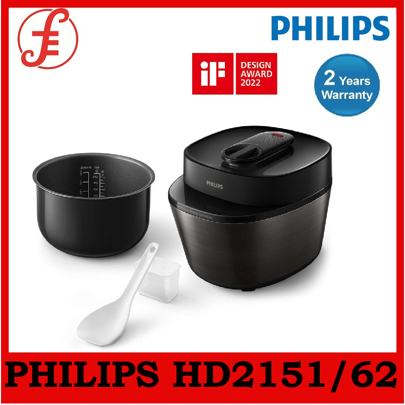 PHILIPS All in One 5L Pressurized Cooker HD2151 62 1000W 35 preset programmes Pressure Cook Slow Cook Steam Saut Shopee Singapore