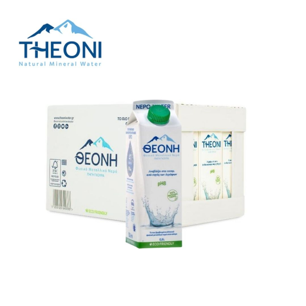 Theoni Natural Mineral Water 500mlx15 Goura Spring, Greek | Shopee ...