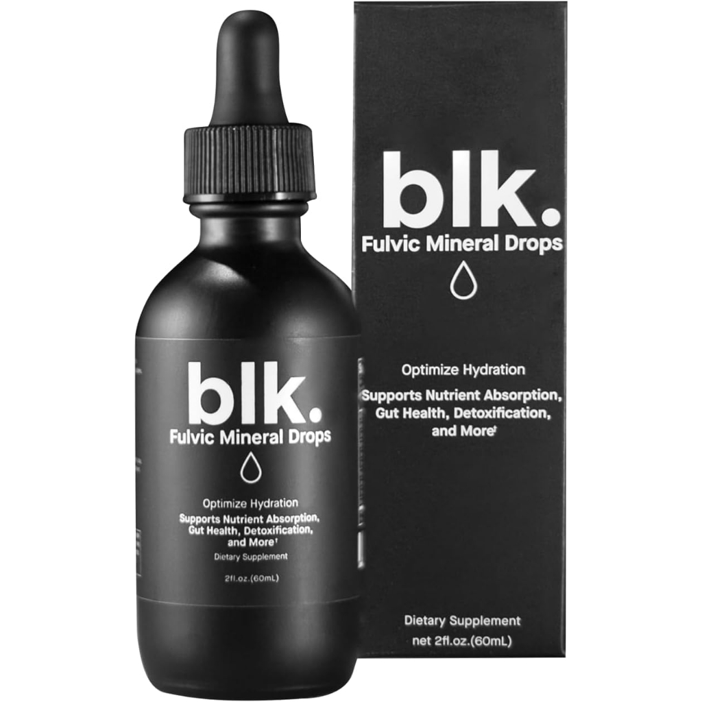 blk. Mineral Drops, 2oz, Alkaline Water Drops with Concentrated Fulvic