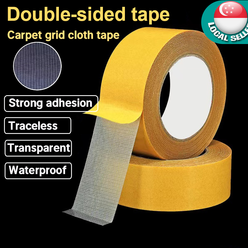 🇸🇬【SG stock】Strong Double Sided Adhesive Tape Floor Cloth Base Grid