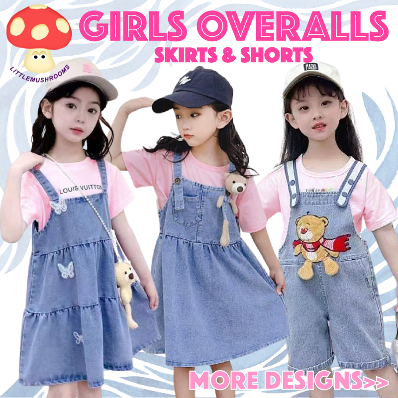 Girls denim clearance overall skirt