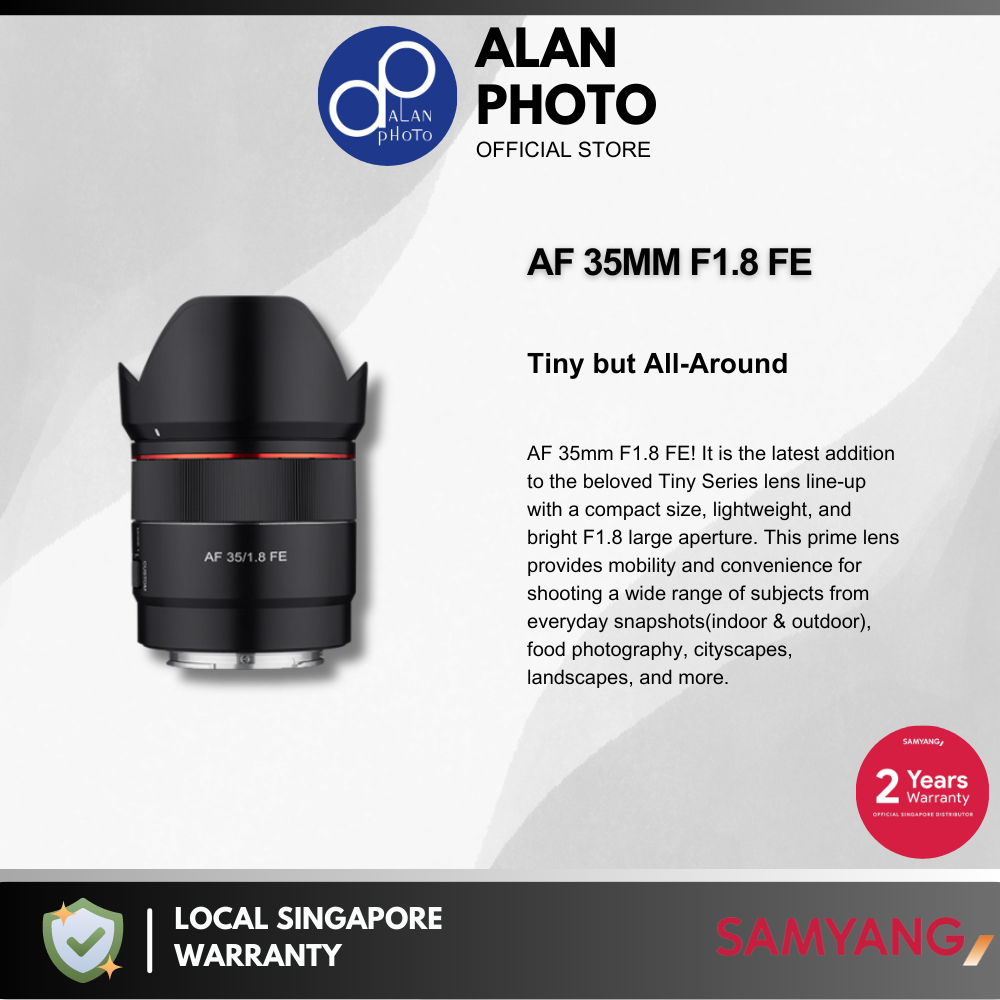 Samyang AF 35mm F1.8 FE Lens For Sony A7IV / A7III / A7R V / A7C / ZV