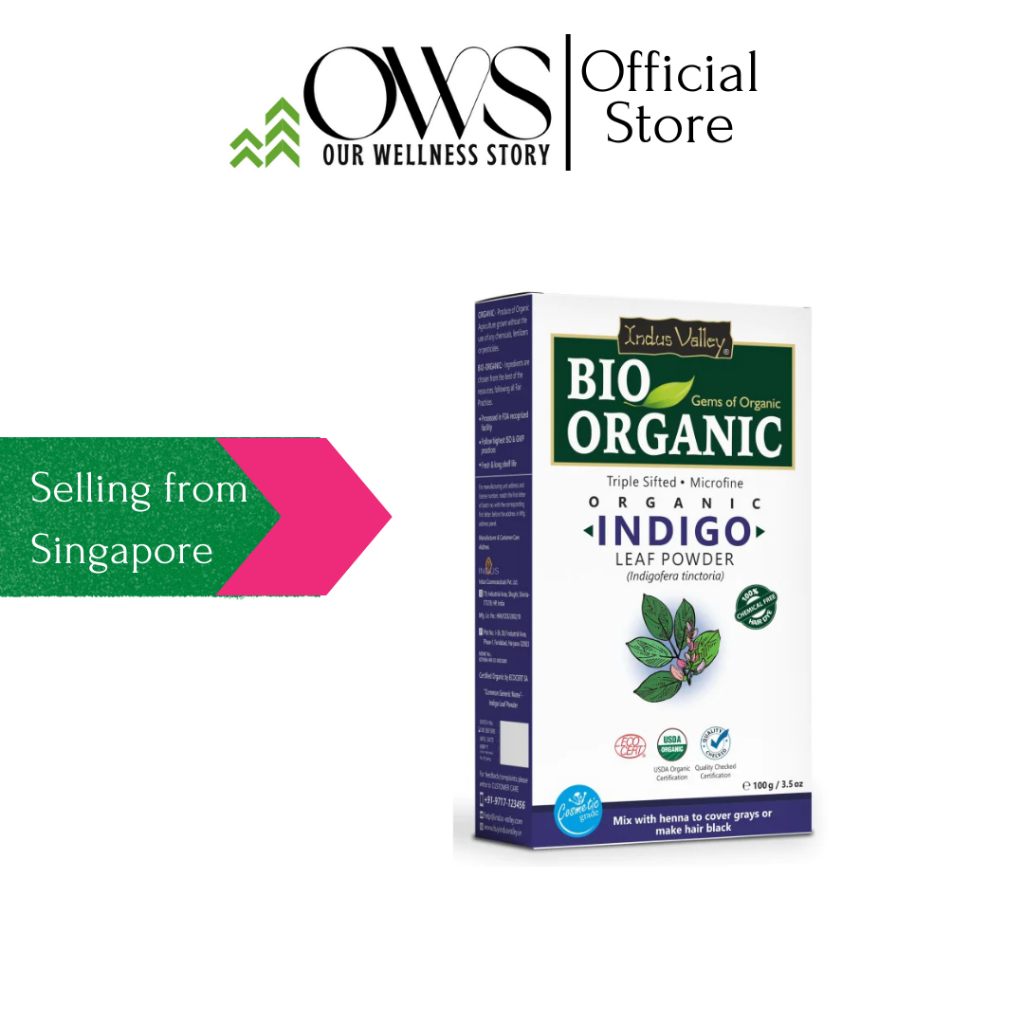 Bio Organic Indigo Powder (100 gms ) for colouring hair black/brown