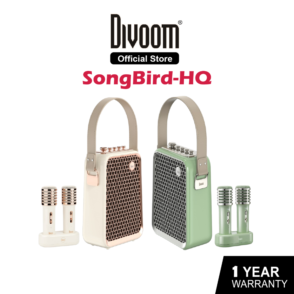 Divoom SongBird-HQ 50W Dual Mic Karaoke & Bluetooth Speaker | 1 Year ...