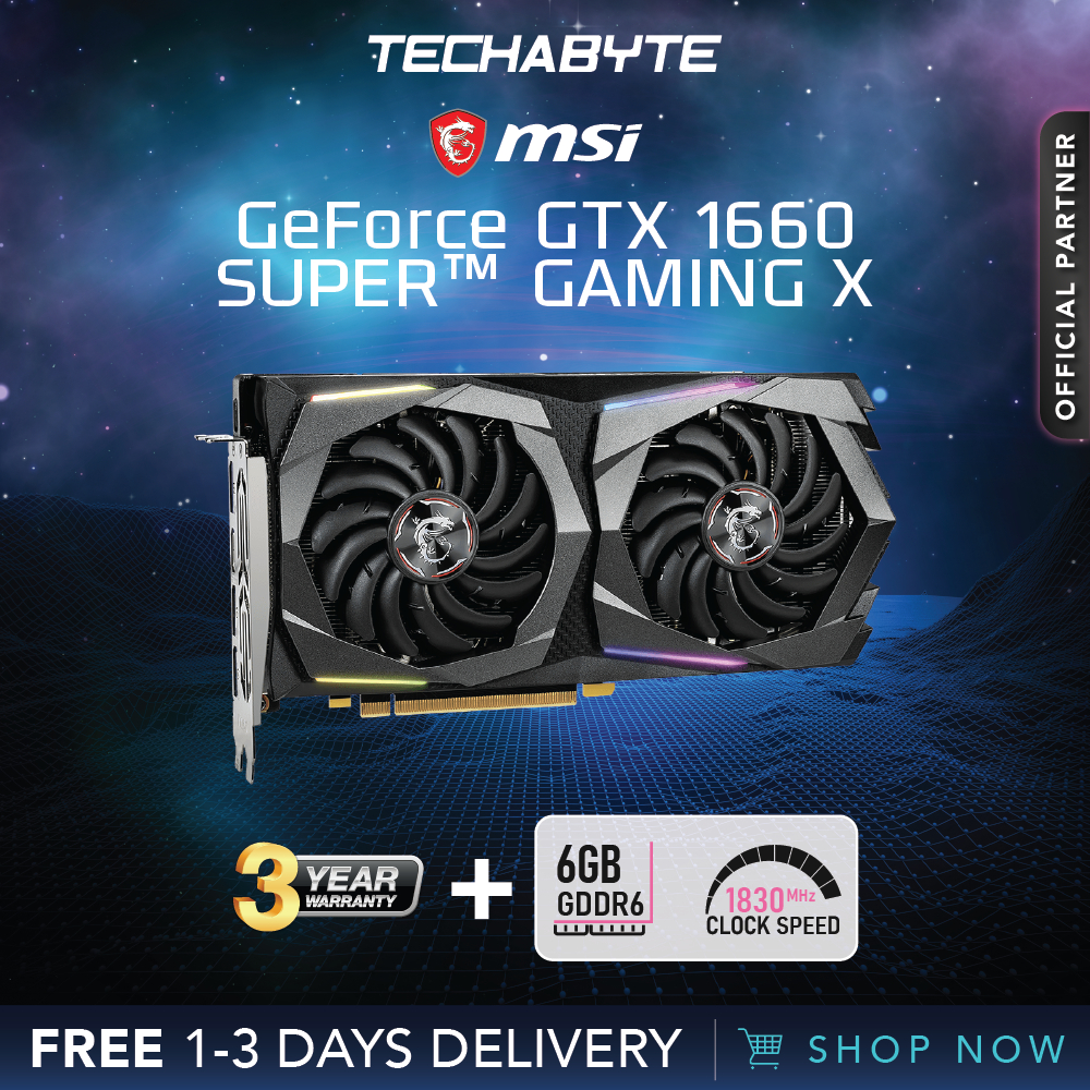 Msi geforce gtx 1660 6gb gddr5 gaming discount x