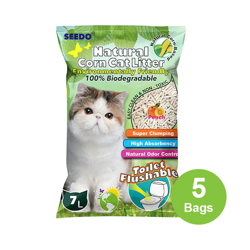 [Bundle of 5] Seedo Natural Corn Flushable Cat Litter Shopee Singapore