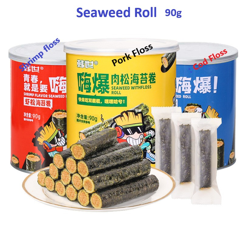 Seaweed Roll Pork Floss/Shrimp Floss/Cod Floss Delicious Snacks Ready