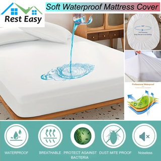 100% Waterproof Bed Sheet Smooth Hypoallergenic Mattress Protector Against  Dust Mites And Bacteria Solid Color Fitted Sheet Mattress Cover