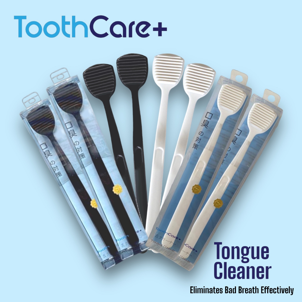ToothCare+ Tongue Cleaner (10-Layered Widened Soft TPR Scraper Blades ...