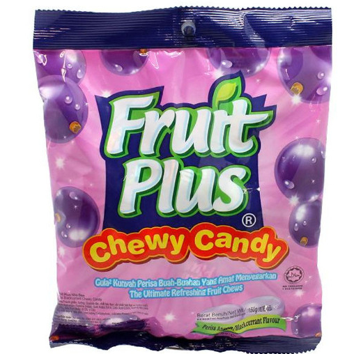 Fruit Plus Blackcurrant Flavour Chewy Candy/Fruit Plus Orange Chewy ...