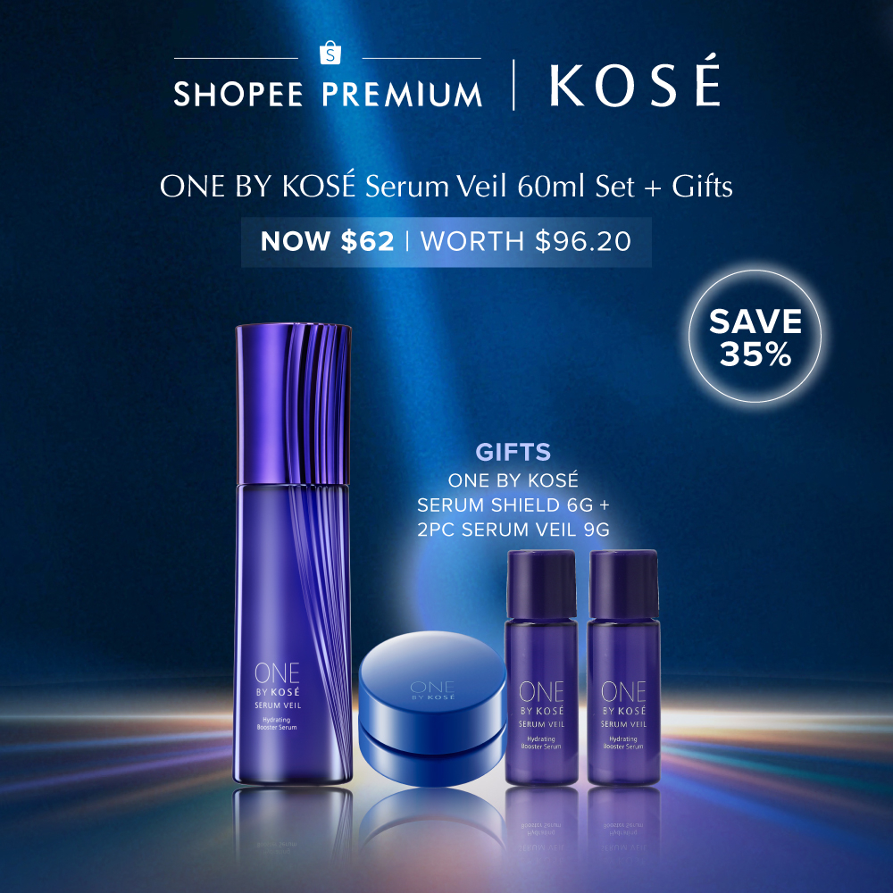 Shopee Exclusive] ONE BY KOSE Serum Veil 60ml Set + Gifts (Worth