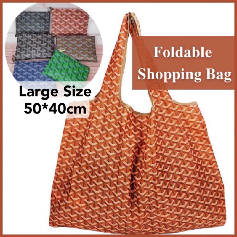 【SG Instock】Large size Polyester Foldable Pouch Shopping Bag Reusable