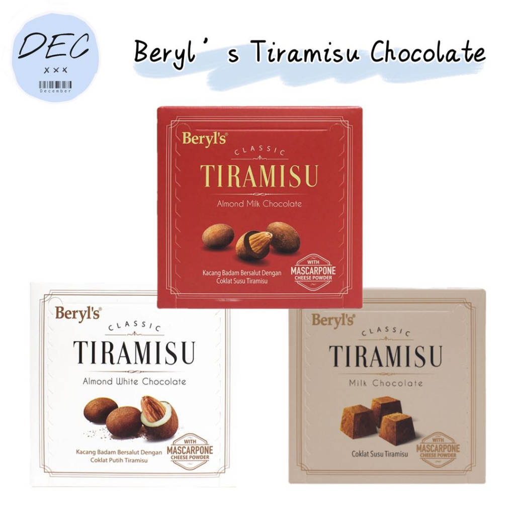 Beryl S Tiramisu Chocolate Almond White Almond Milk Milk Choco G Ready Stock Shopee Singapore