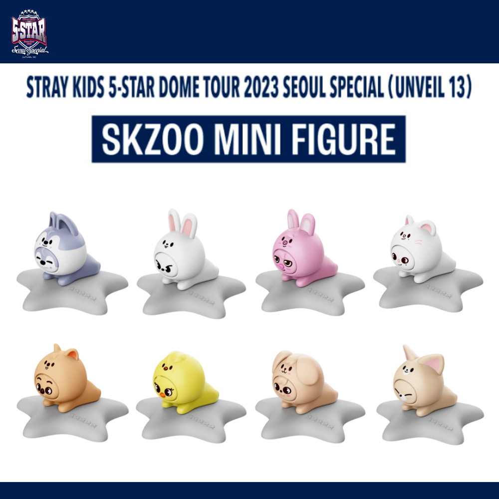 [PRE-ORDER] SKZ STRAY KIDS OFFICIAL MD SKZOO MINI FIGURE 5-STAR Seoul  Special