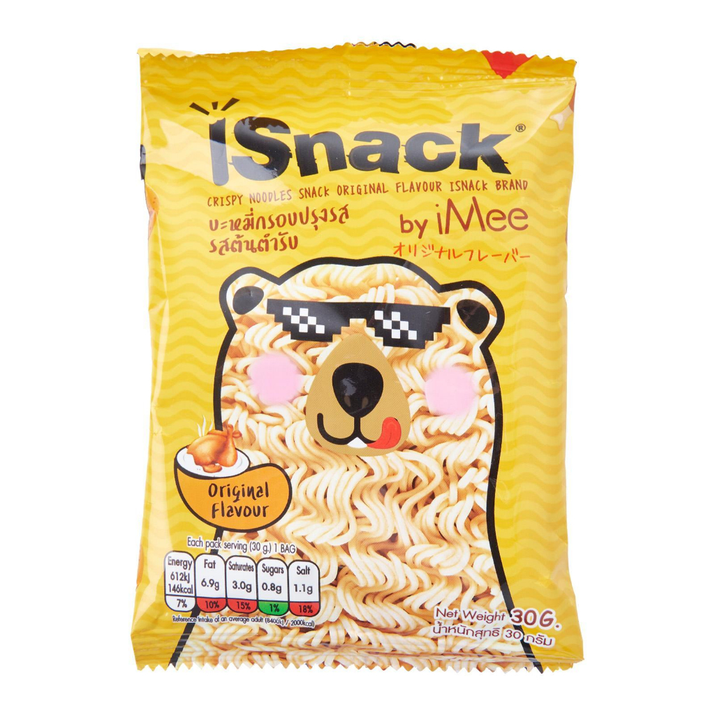 Isnack Crispy Noodles Snack - Original Flavour 5 X 30GM | Shopee Singapore
