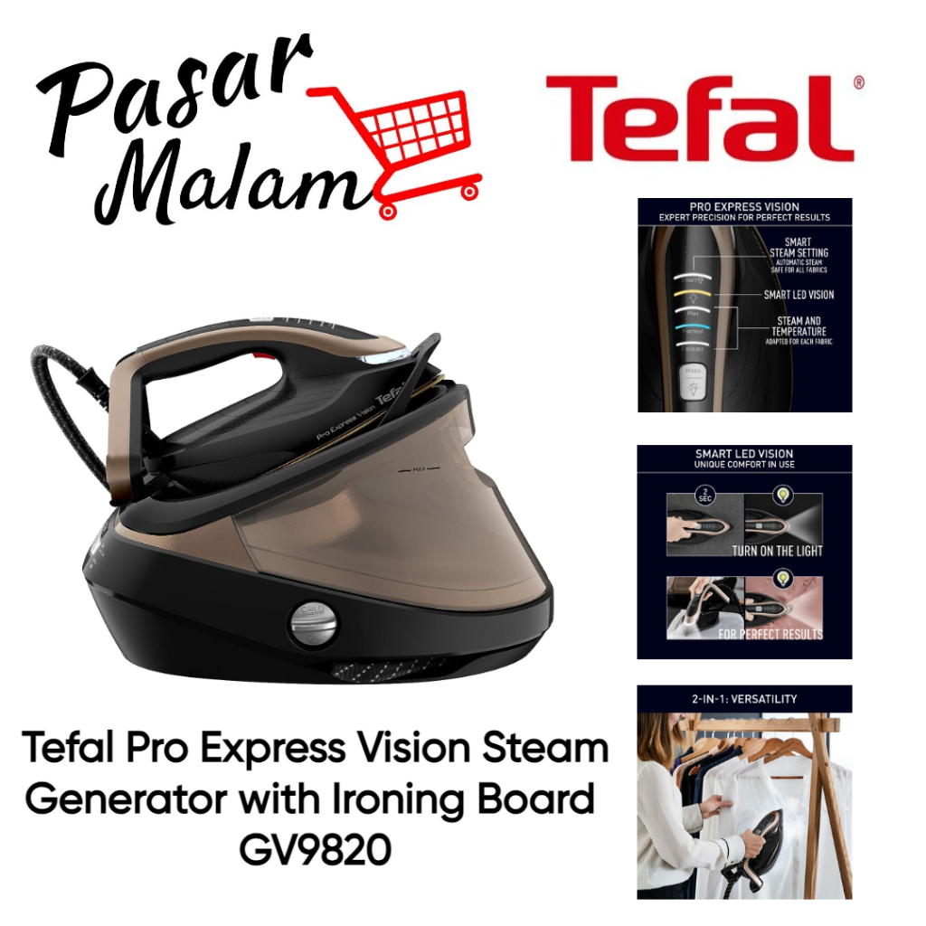 Tefal Pro Express Vision Steam Generator with Ironing Board GV9820 2