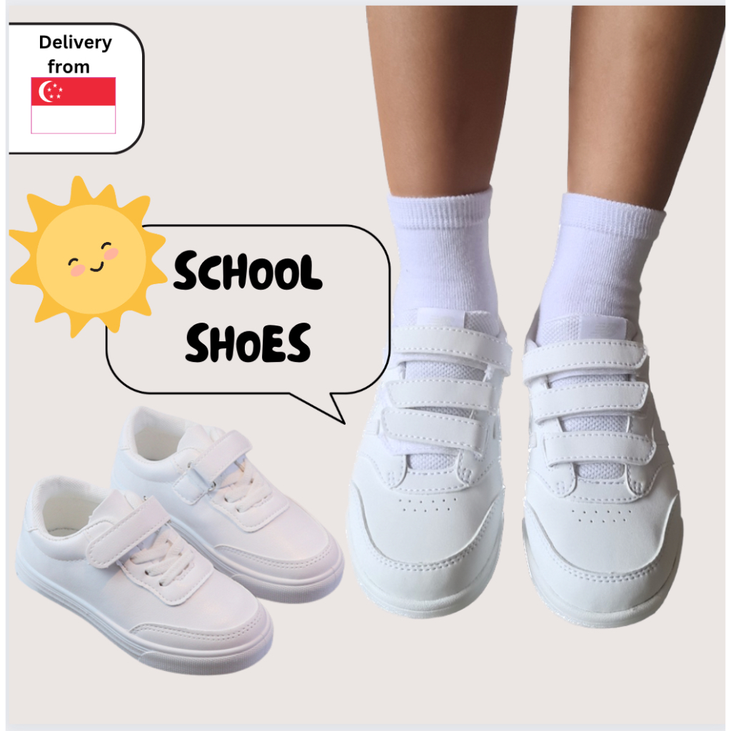 Student Basic School Shoes White Sneakers Kindergarten Primary