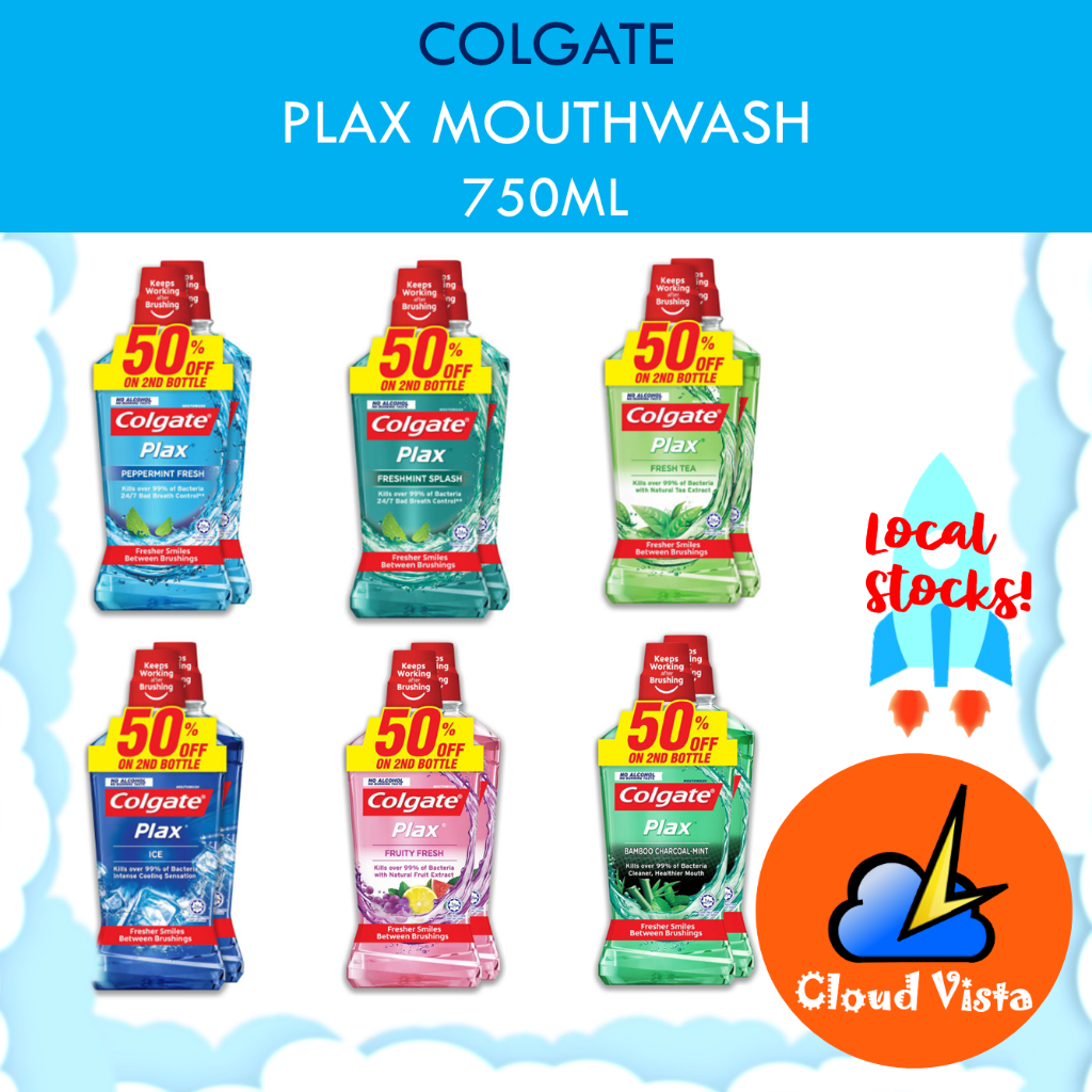 [Bundle of 2] Colgate Plax Mouthwash 750ml Shopee Singapore
