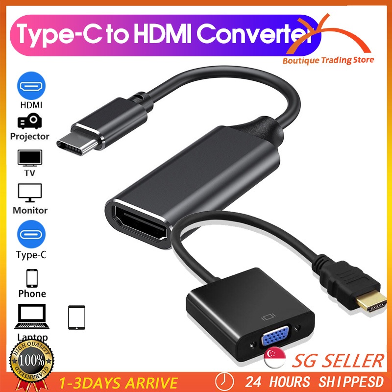 USB-C 3.1 Type C To HDMI-compatible HDMI to VGA USB 3.0 Charging ...
