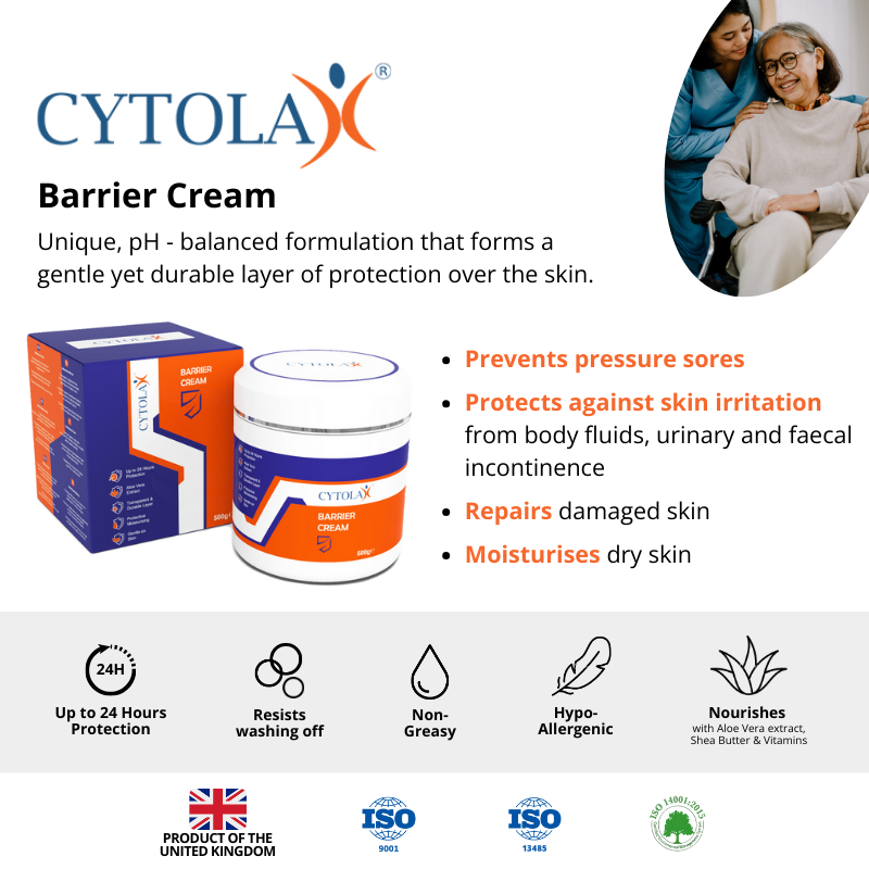 Cytolax Barrier Cream 500g for prevention of pressure sores