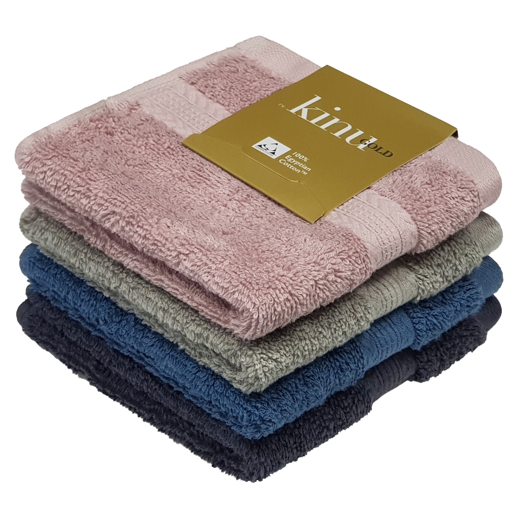 KINU Gold 100 Egyptian Cotton Face Towel (30cmx30cm) Shopee Singapore