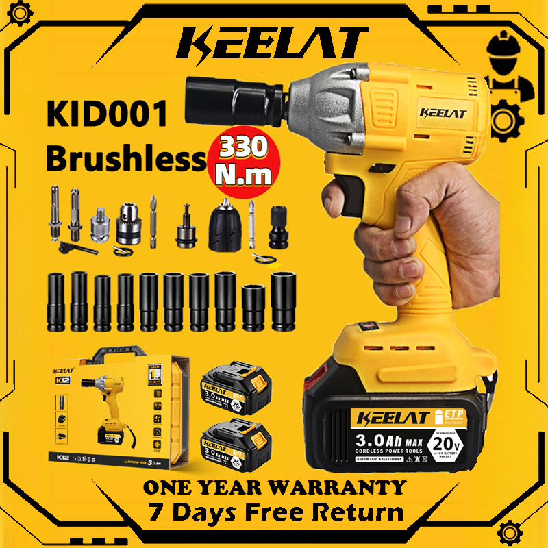 KEELAT KID001 Impact Wrench Cordless Wrench Electric Wrench Gun Impact