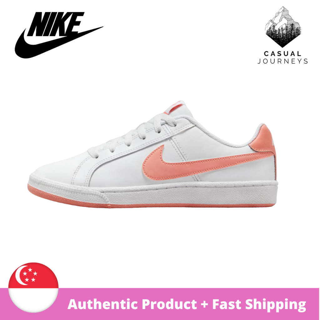 Nike court royale white pink best sale