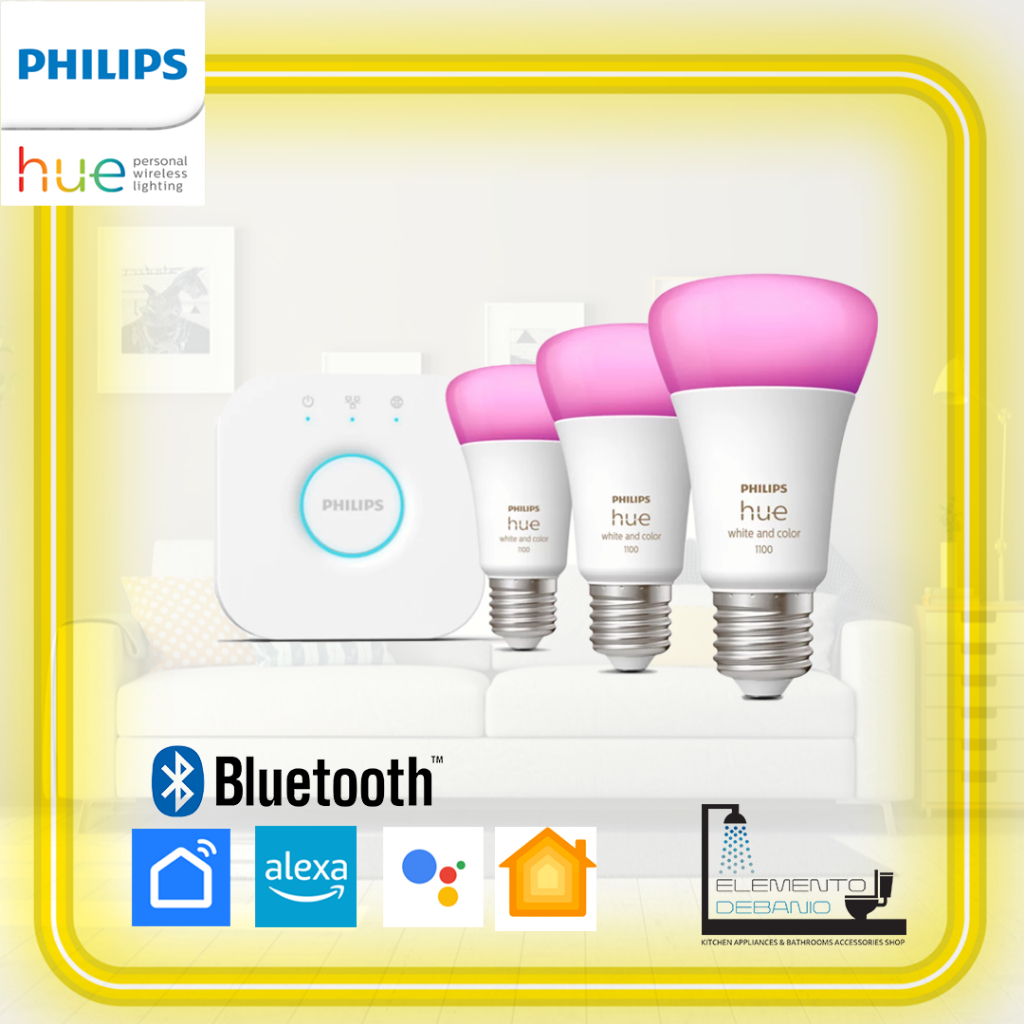 Philips Hue White and Color Ambiance LED Smart Light Bulb Starter Kit E27 Shopee Singapore