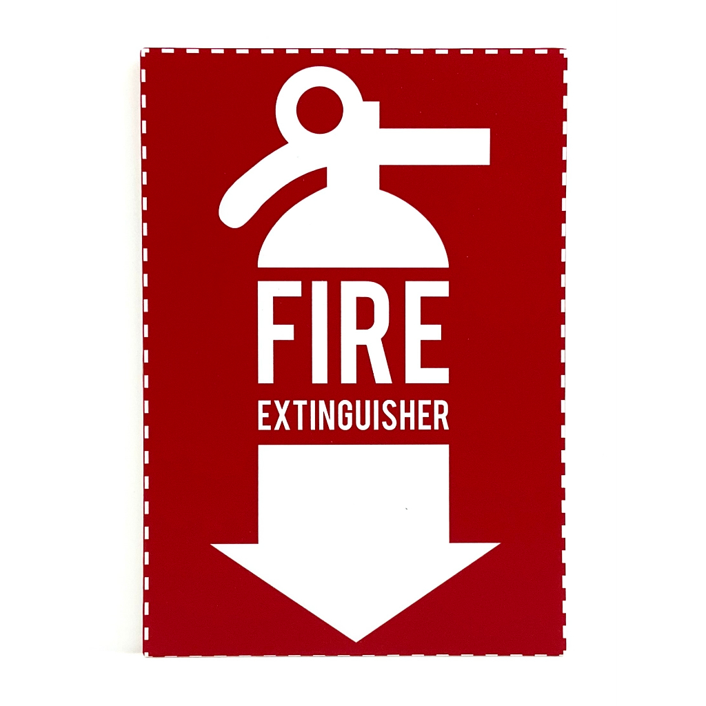 FIRE EXTINGUISHER with ARROW SIGN/SIGNAGE | 148mm X 210mm | EMERGENCY ...