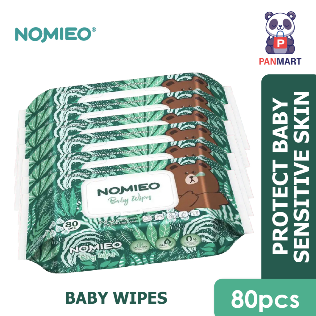 Nomieo Baby Pure Water Wet Wipes Soft & Sensitive Protection Cleansing & Moisturizing 80pcs