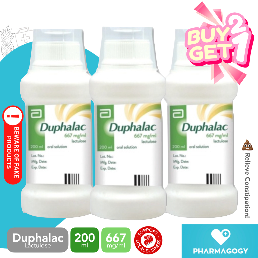 [BUY 2 GET 1 FREE] Duphalac Lactulose Oral Solution Syrup 200ml for
