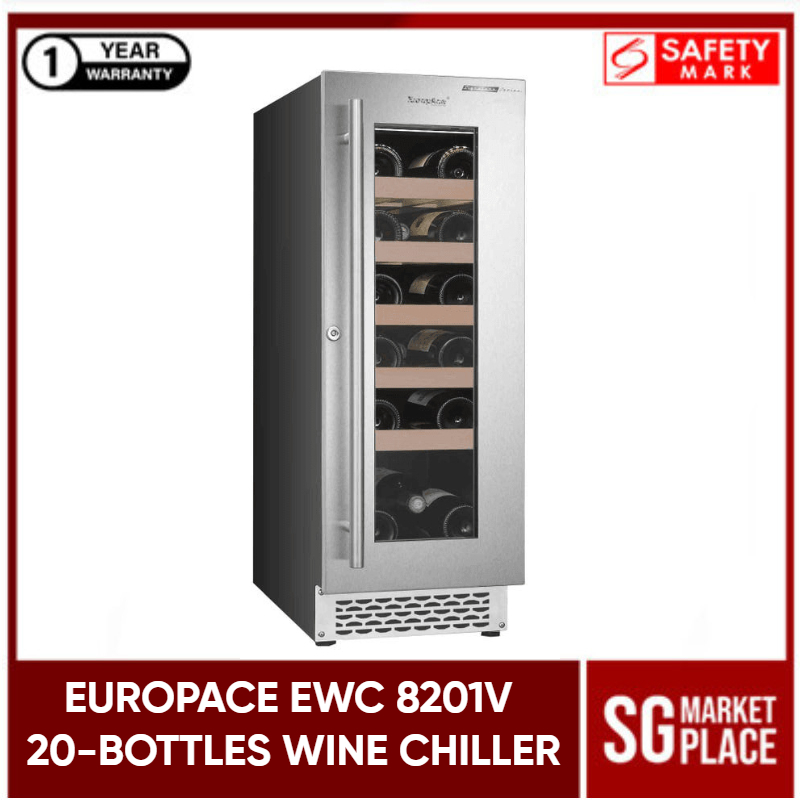 EUROPACE EWC 8201V 20BOTTLES WINE CHILLER. 1 Year Warranty. Safety