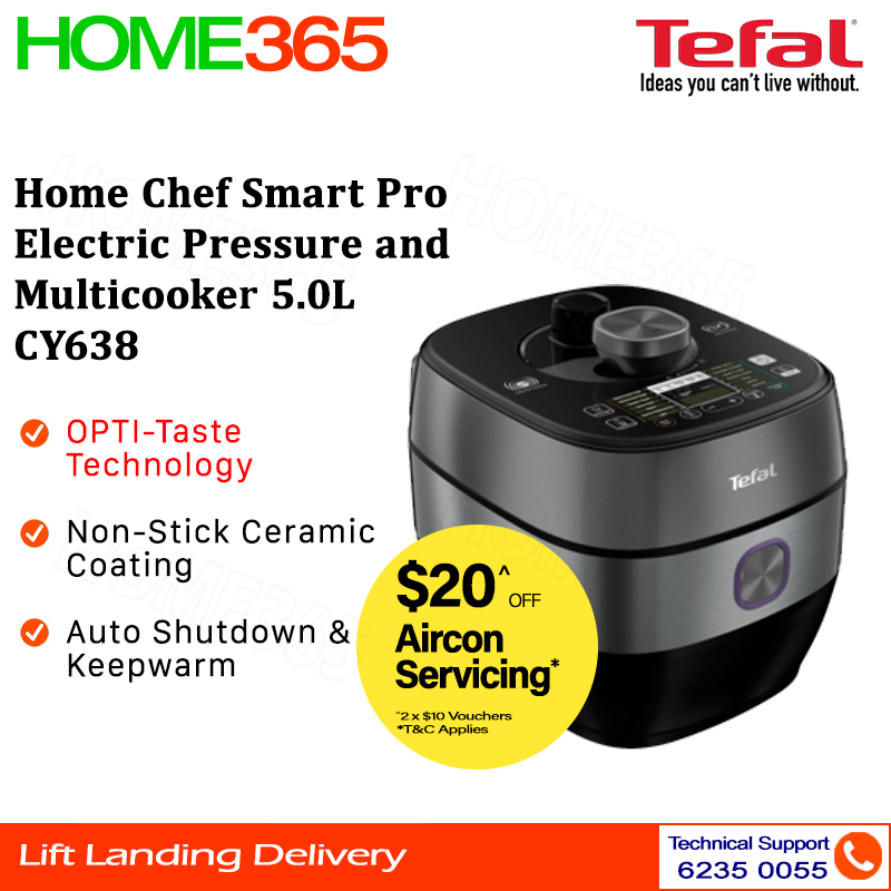 Tefal Home Chef Smart Electric Pressure and Multicooker 5.0L CY638 Shopee Singapore
