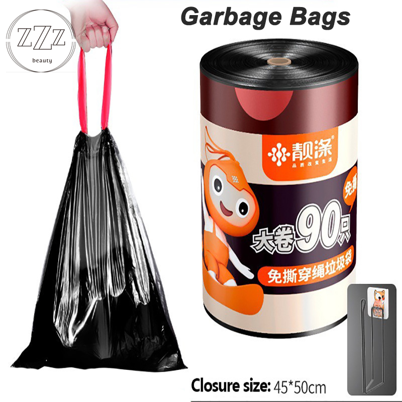 Trash Bag Plastic Bag Thickened Drawstring Type Garbage Bag Rope Type