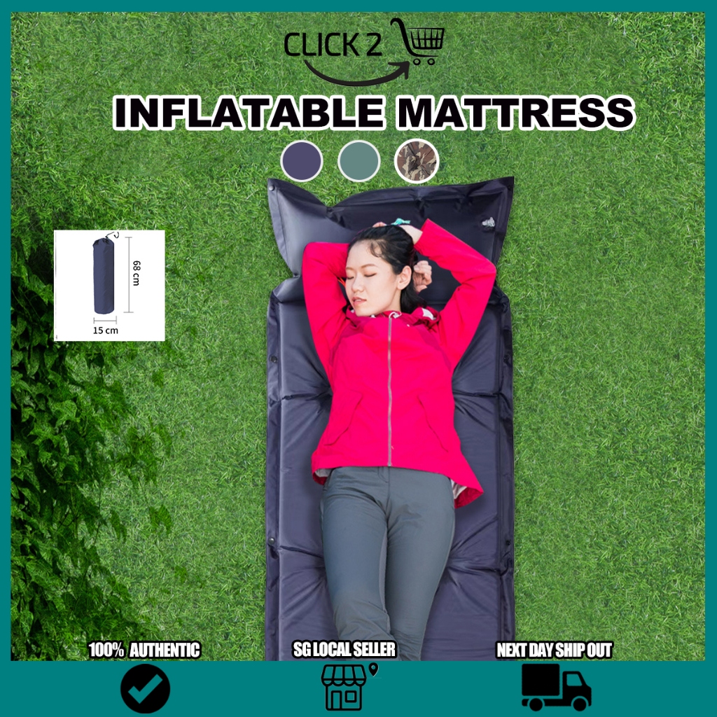 🔥SG🔥Outdoor Inflatable Camping Mattress/ Self Inflatable Sleeping Pad