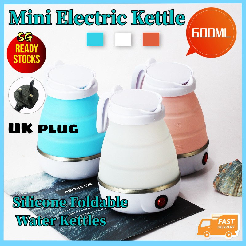 （SG READY STOCK ）Silicone Foldable Water Kettles 600ML Mini Electric