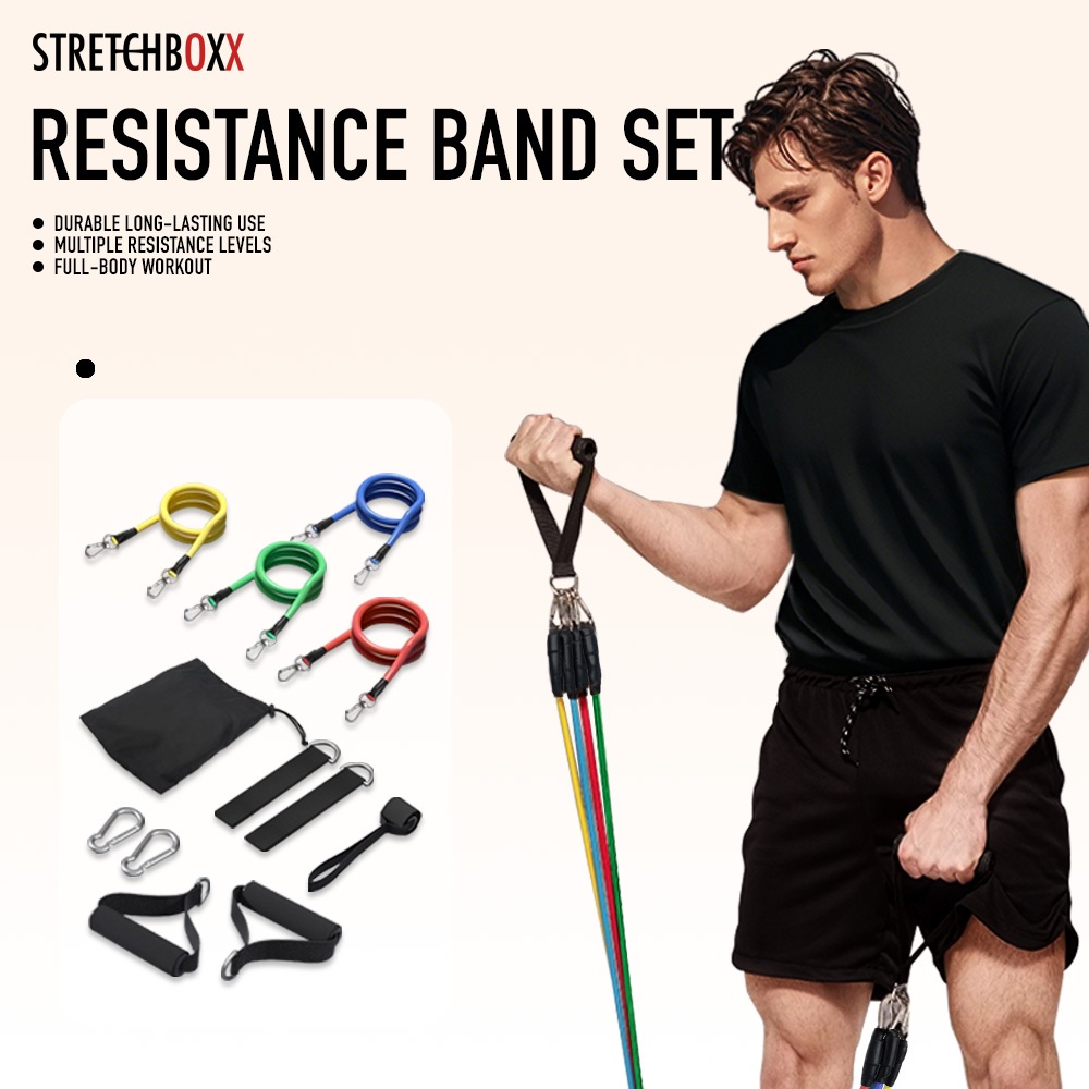 Resistance Band With Handles And Door Anchor Elastic Band