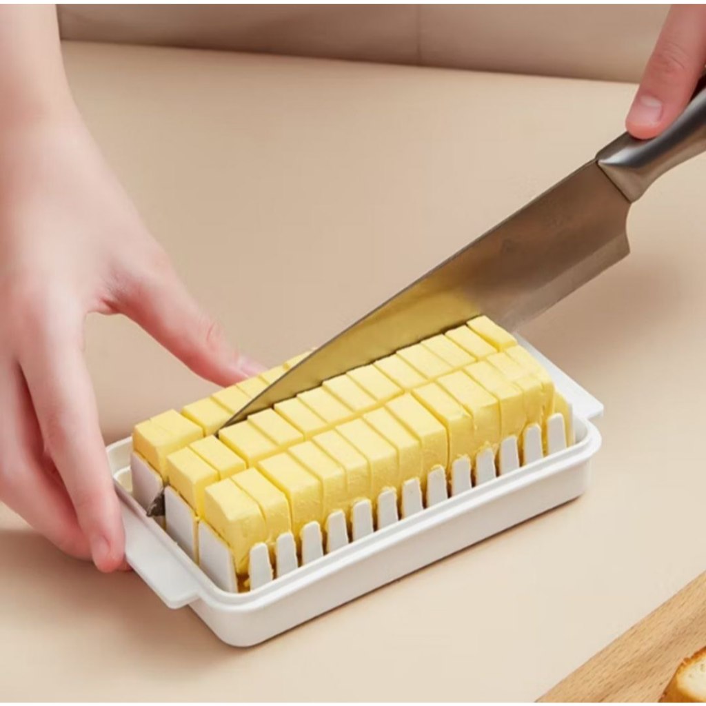 【SG Seller】 Japanese Butter Container Butter Cutter Kitchen Transparent ...