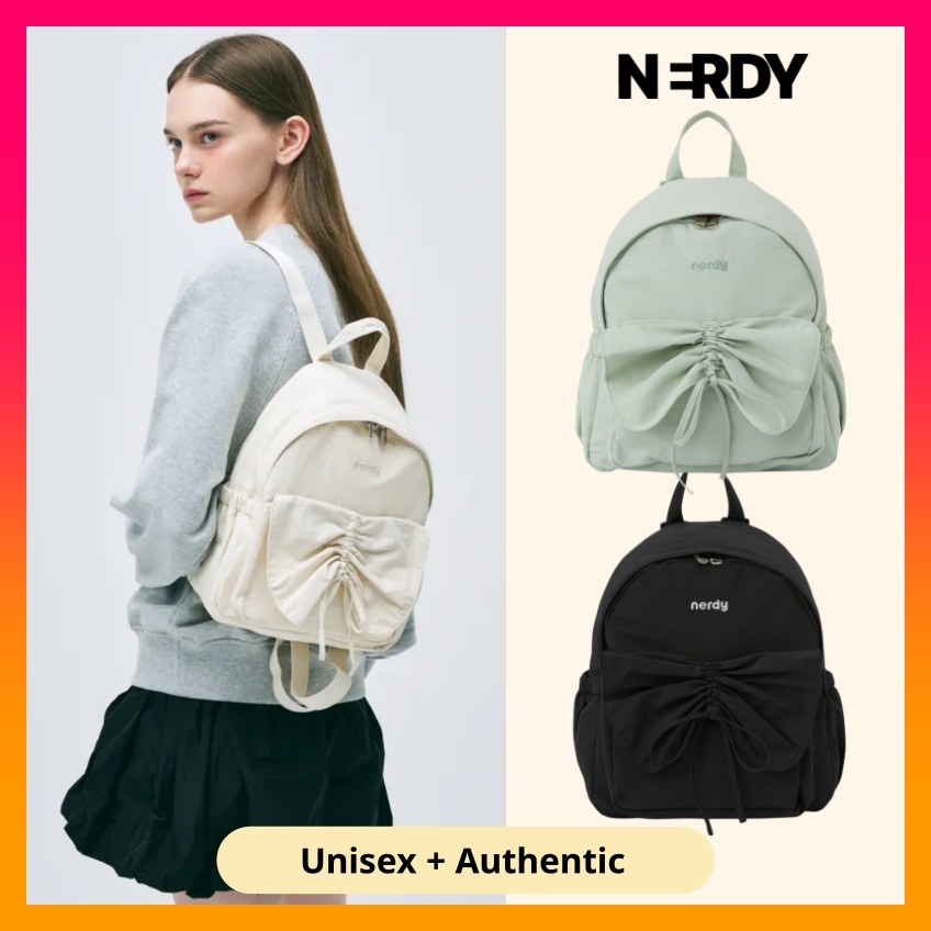 NERDY Ribbon Shirring Mini Backpack (2025New) | Shopee Singapore
