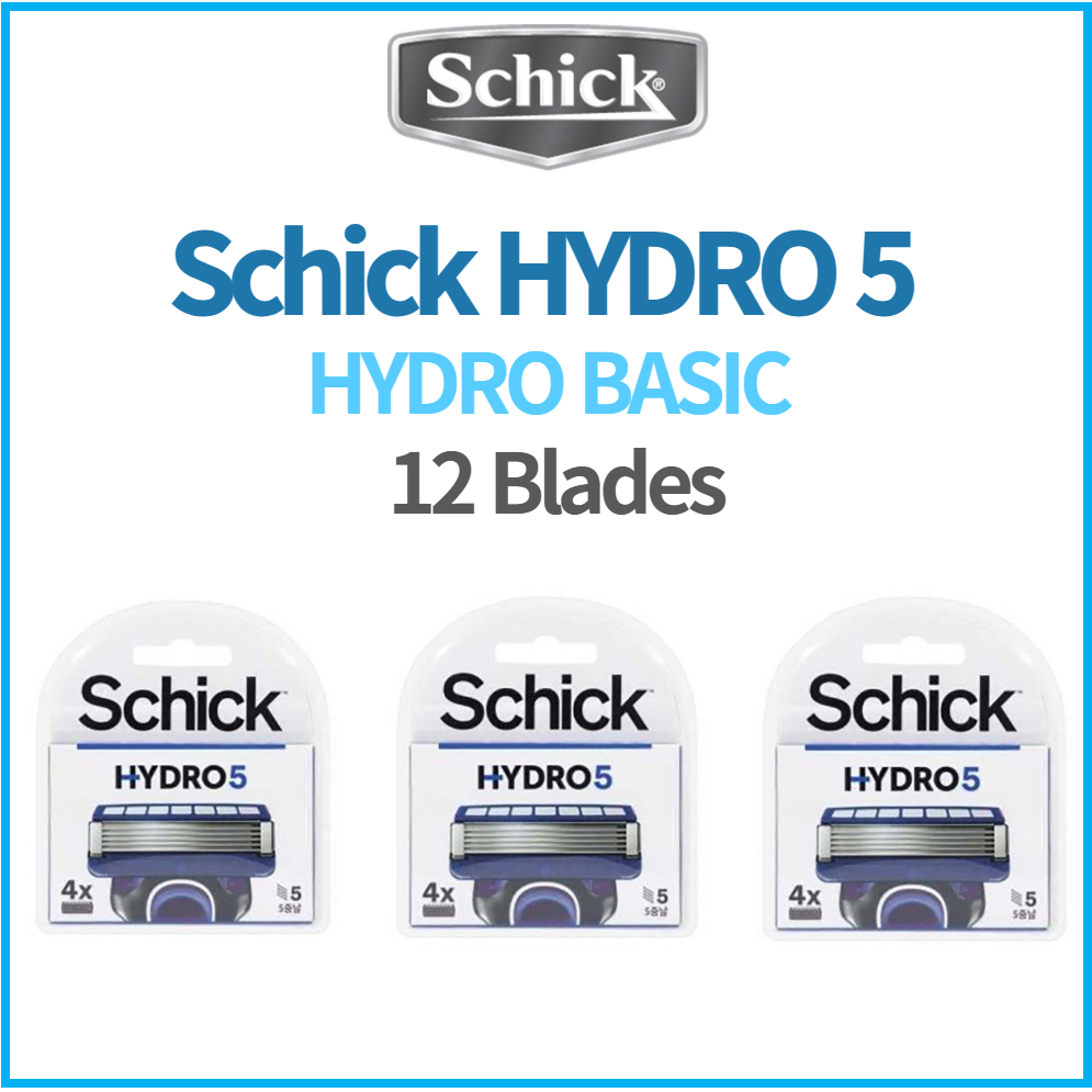 SCHICK HYDRO 5 Razor 12 Blade Refill, Safe Razor with Flip Trimmer for ...