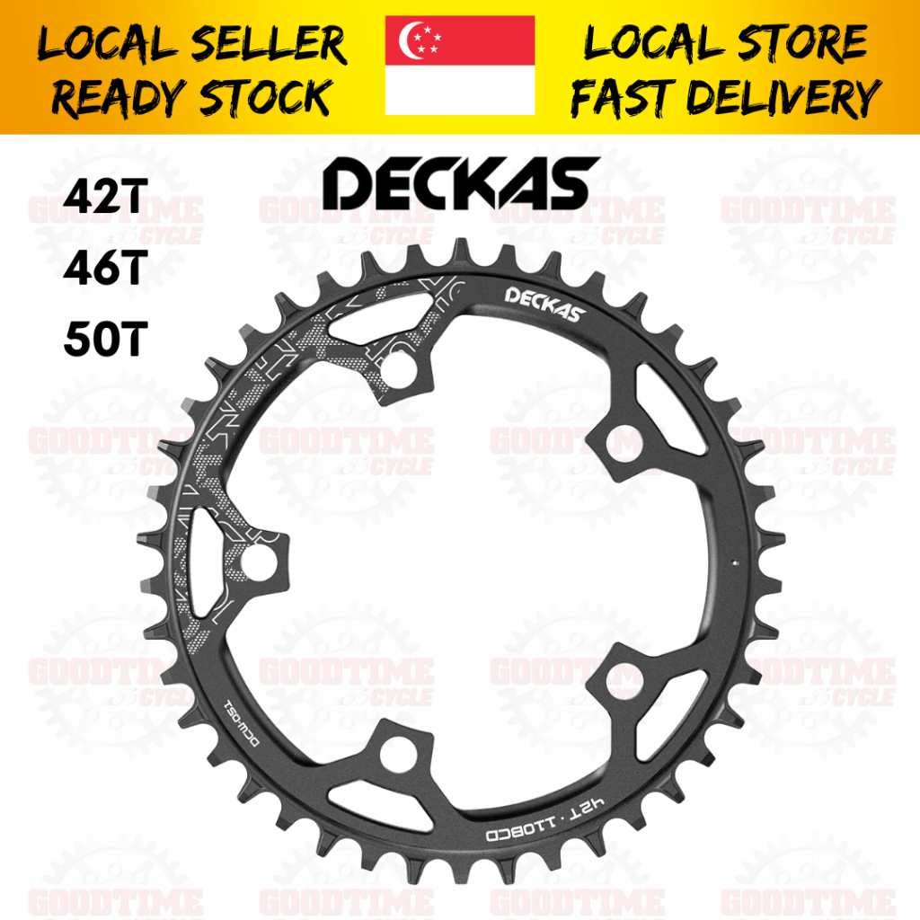 Deckas 110BCD Narrow Wide Chainring 42T/46T/50T Round Chainring 5 ...