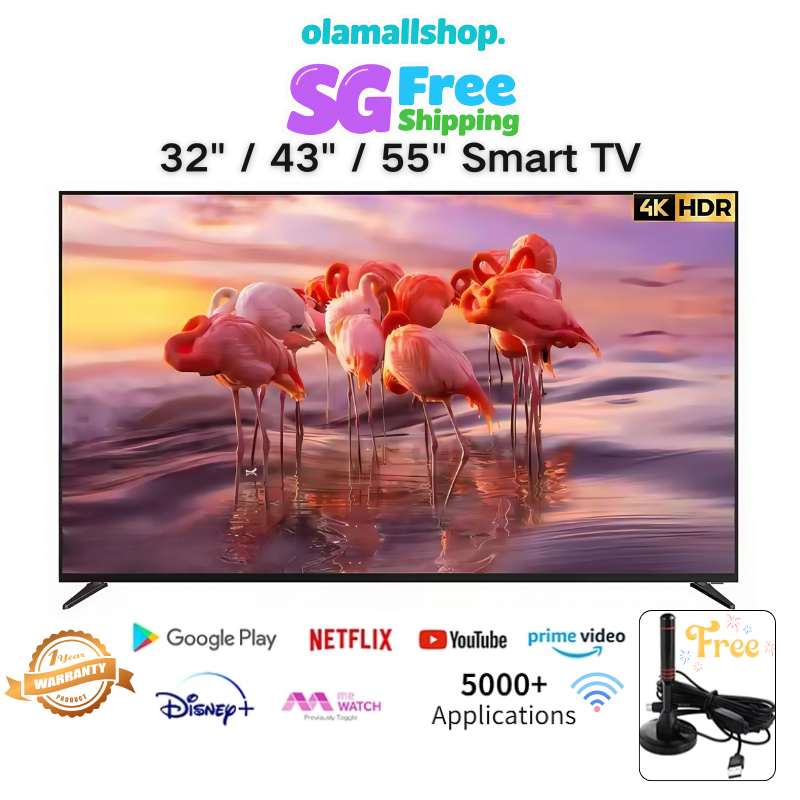 Free Shipping】Smart TV Ultra HD 4K 55 inch 32 43 inch Android TV