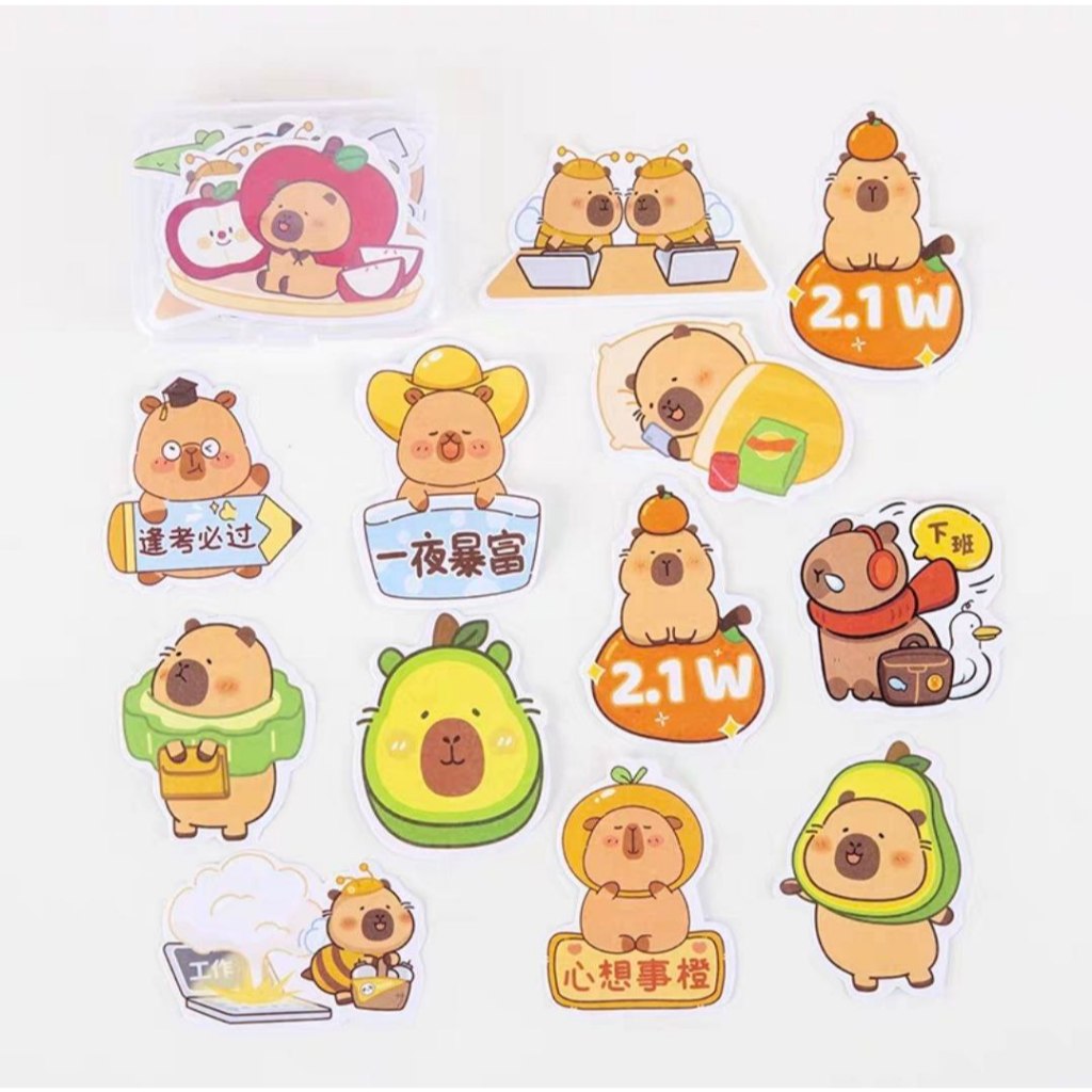 capybara sticker set | Shopee Singapore